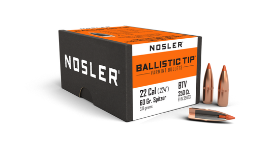 NOSLER 224 60GR CANN BALLISTIC TIP VARMINT (250)
