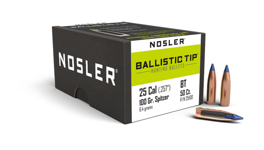 NOSLER 257 100GR BALLISTIC TIP (50)