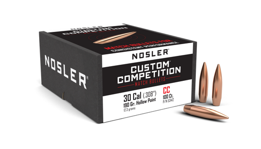 NOSLER 308 190GR CUSTOM COMP (100)