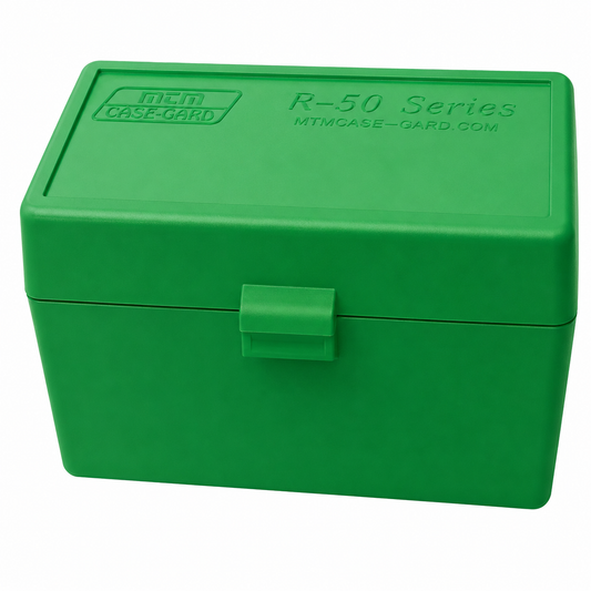 MTM CASE-GARD AMMUNITION CASE STANDARD 30-06 / STANDARD MAGNUM GREEN 50-ROUND RL-50-10