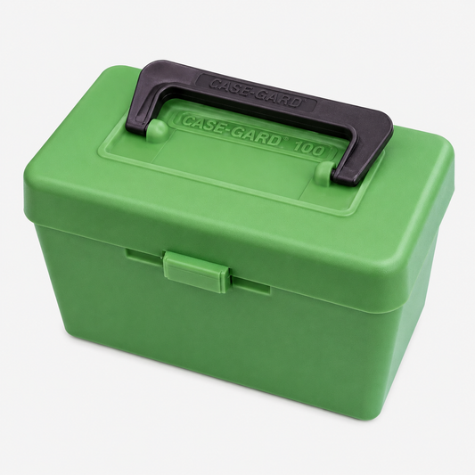 MTM CASE-GARD DELUXE AMMO CASE .264–.450 MAGNUM 50-ROUND GREEN H50-R-MAG-10