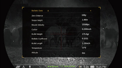 ZHD520R-V2 – ZULUS HD V2 5-20X Digital Night Vision Scope with Laser Rangefinder and Ballistic Calculator