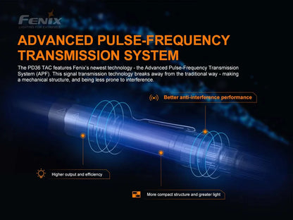 FENIX FLASHLIGHT PD36 TAC (3000LUM - 275M)